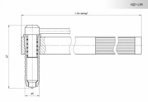 ИДх-L90 Преобразователь для измерения толщины покрытий внутри труб