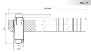 ПДх-L90 Преобразователь для измерения толщины покрытий внутри труб